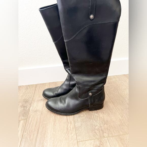 Frye Melissa Black Tall Leather Western Equestrian Riding Boots Women’s Size 7.5 - Picture 11 of 15